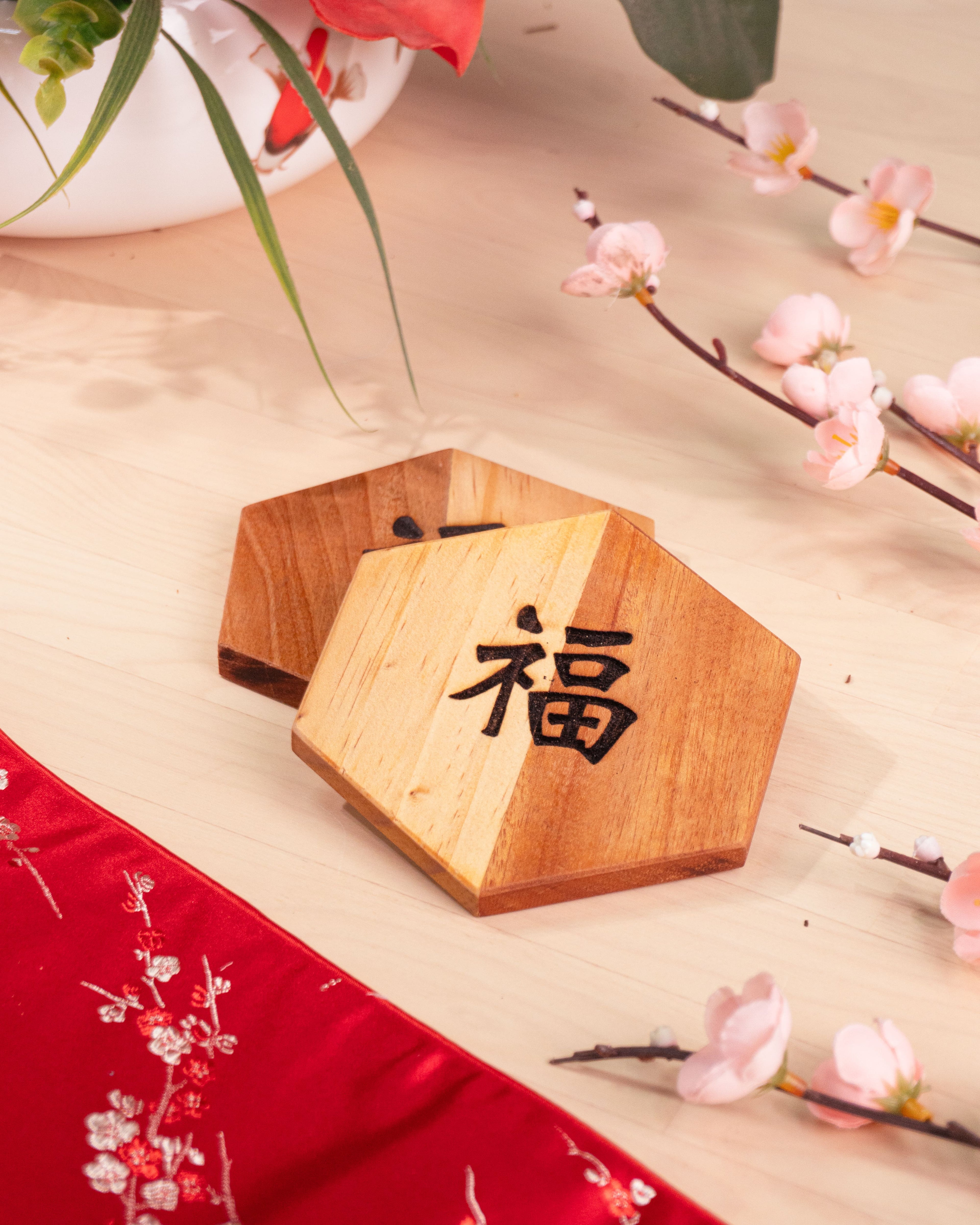 Wooden Blessing Coaster