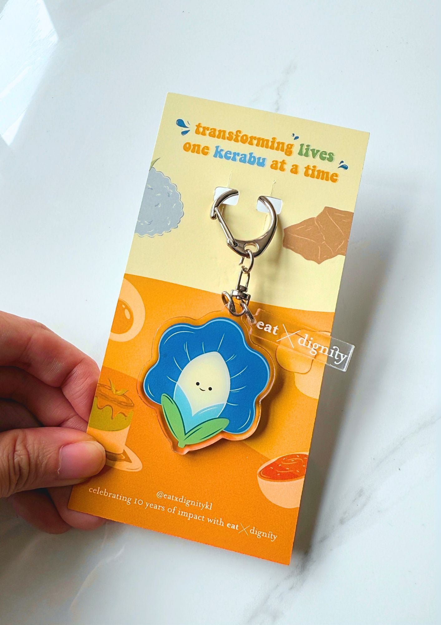 Bunga Telang Keychain
